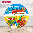 GFUITRR супер молния игра круг фотография Фон слепой мультфильм фото фон синий круглый виниловый фото стенд реквизит
