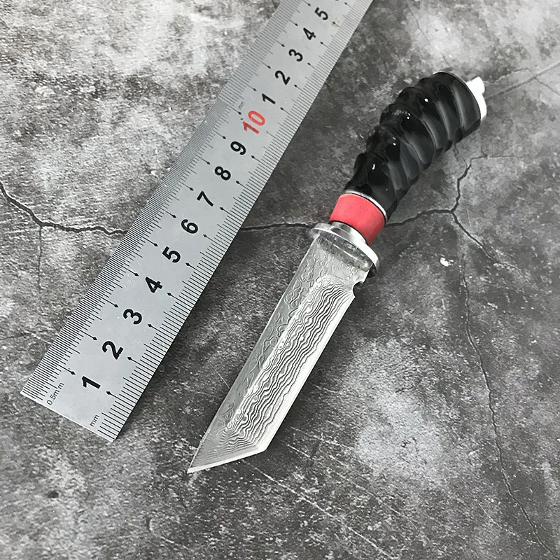 

Damascus Knife Black Claw Outdoor Straight Knife Camping Saber High Hardness Sharp Portable Gift Knifes