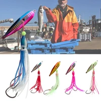 10cm 80g octopus lure smooth surface luminous metal sinking slow metal jig head skirt hook lure for outdoor