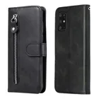 Кожаный флип-чехол на молнии для Samsung A51 A71 A22 A12 M30S A21s J4 S10 S20 FE Plus Note 20 A70 A50 A52 A72 A32, чехол для телефона