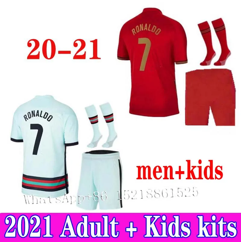 

RONALDO soccer jerseys JOAO FELIX 2020 2021 PORTUGAL child suit jersey Bernardo B.FERNANDES men kids kit football shirts