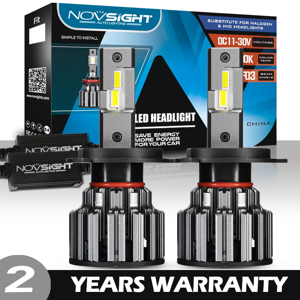 Автомобильные передние фары NOVSIGHT s H7 LED H4 90W 15000LM Canbus H11 9005 9006 HB3 HB4 Turbo Светодиодная