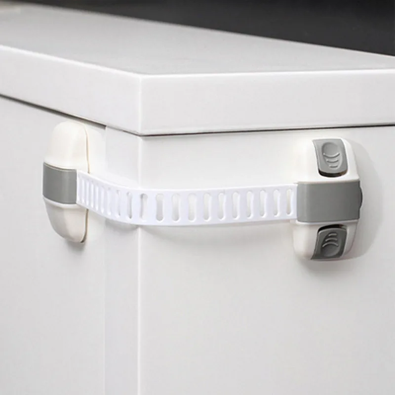 Protector de nevera ajustable de seguridad para ni&ntilde;os, pestillo de puerta de refrigerador de seguridad para beb&eacute;s, dispositivo de bloqueo para ni&ntilde;os-3