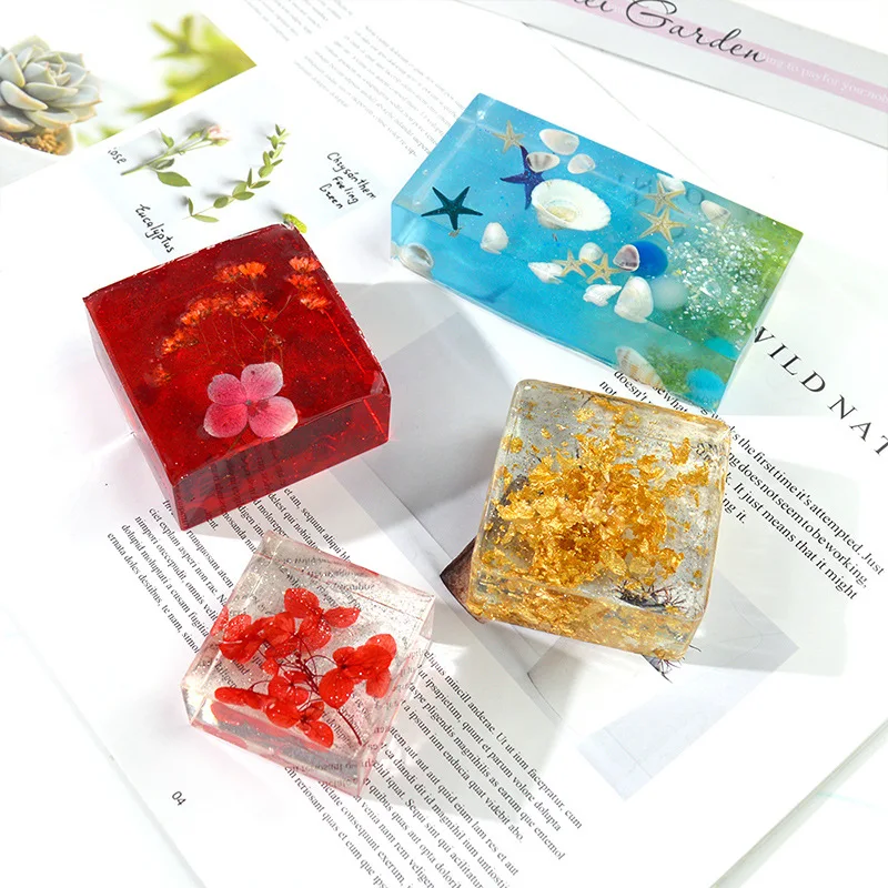 

8PCS Set 3D Cube Silicone Mold Crystal Epoxy Resin Casting Molds For DIY Crafts Jewelry Handmade Decorative Mould