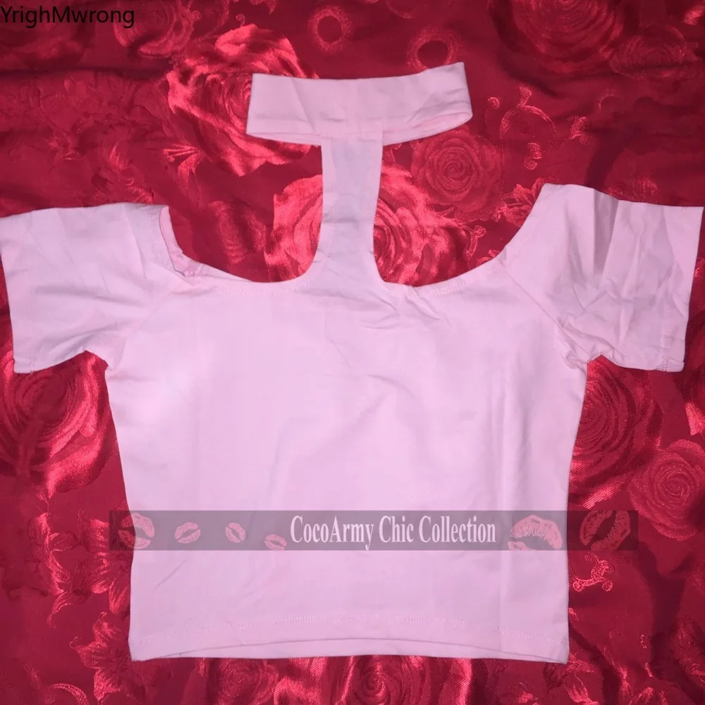 Укороченный хлопковый топ с открытыми плечами и коротким рукавом|crop tshirt|off