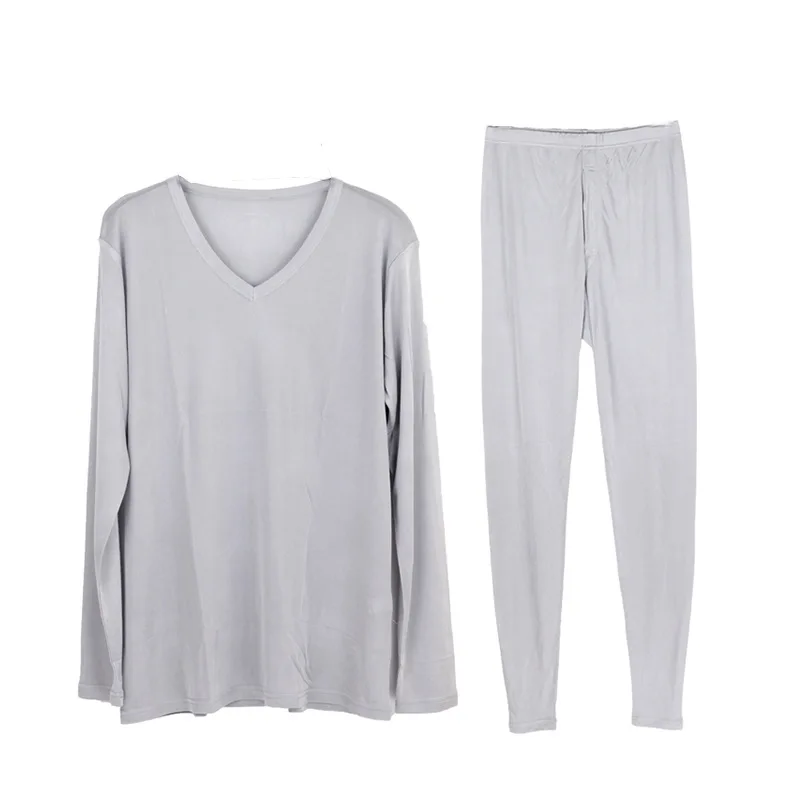 Мужские эластичные кальсоны из 100% чистого шелка комплекты нижнего белья с v