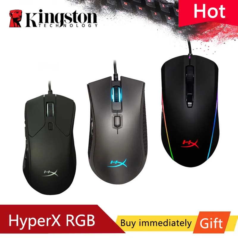 

Kingston HyperX gaming mouse DPI up to 16000 Pulsefire FPS RGB Pulsefire Surge RGB and Pulsefire Core and Pulsefire Raid RGB