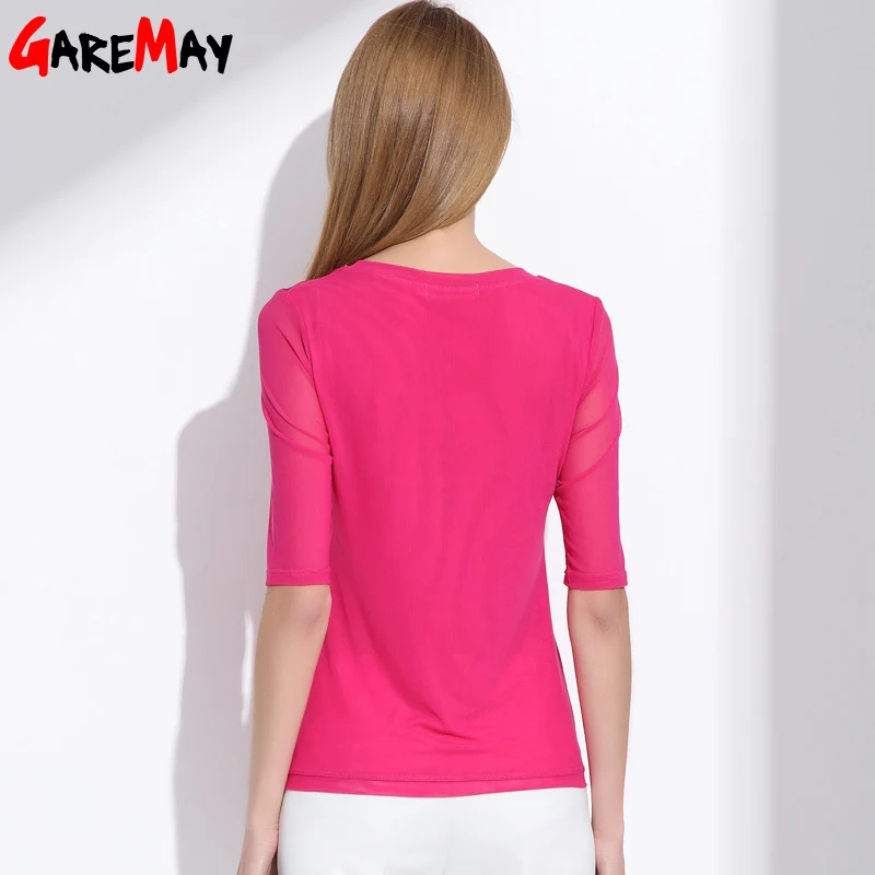 Блузка женская шифоновая с круглым вырезом и полурукавом зеленая|chiffon tops|chiffon tops