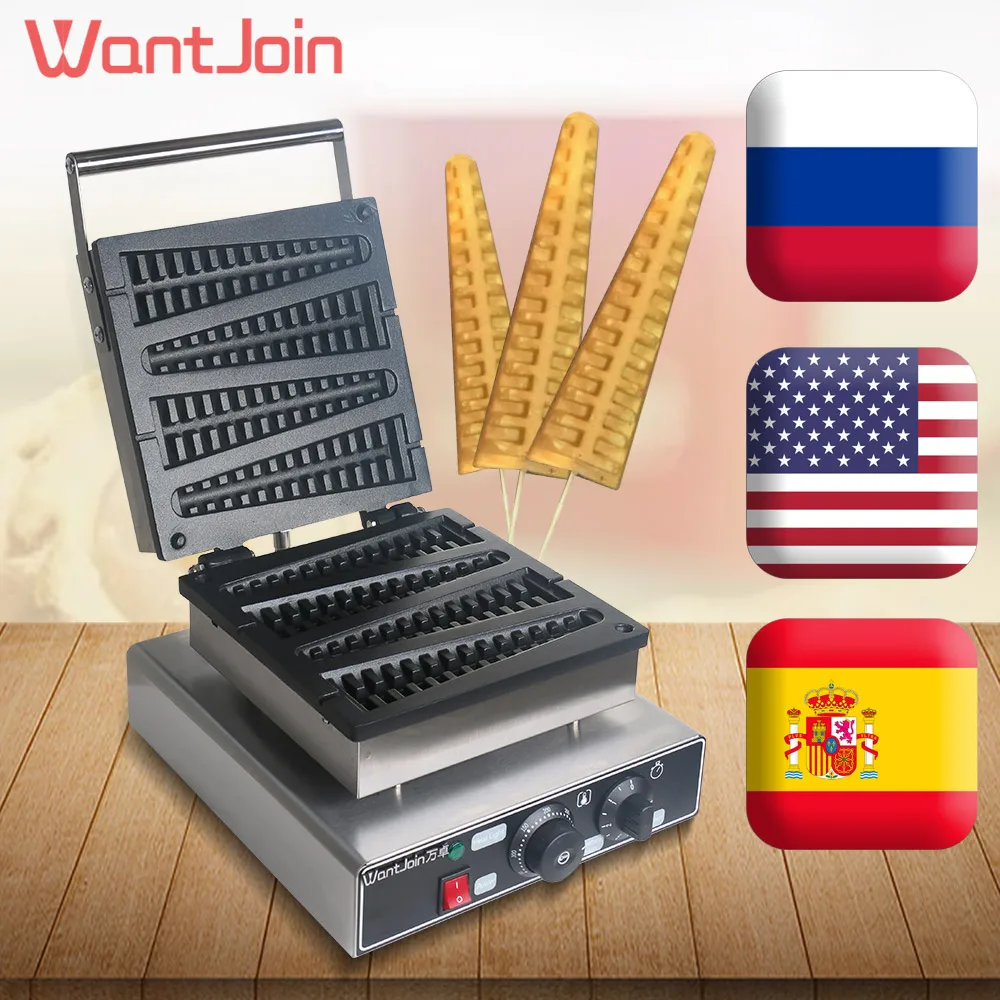 WantJoin CE Коммерческая вафельница в форме сосны, Бельгийская вафельница, Рождественская елка, 220-130 В, США, Великобритания, антипригарная машина, вафельница