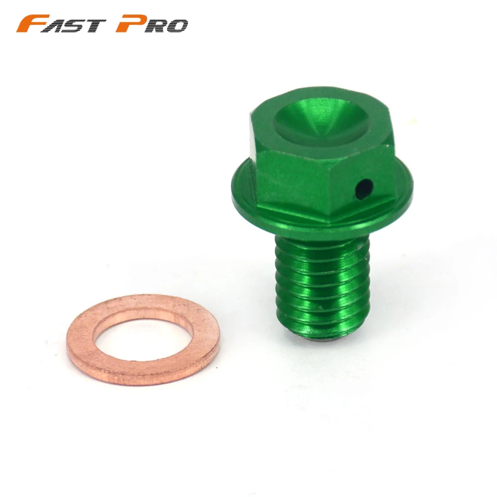 Магнитная заглушка для слива масла мотоцикла CNC KAWASAKI KX65 KX85 KX100 KX125 KX250 KX500 KX250F KX450F