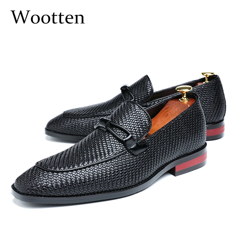 37-48 мужские повседневные Мокасины кожаные Дышащие Модные Роскошные брендовые