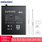 Аккумулятор NOHON литий-полимерный для Xiaomi Mi MIX 3 2 MAX 2 Note 2 3 BM3K BM3B BM3A BM49 BM48 BM50