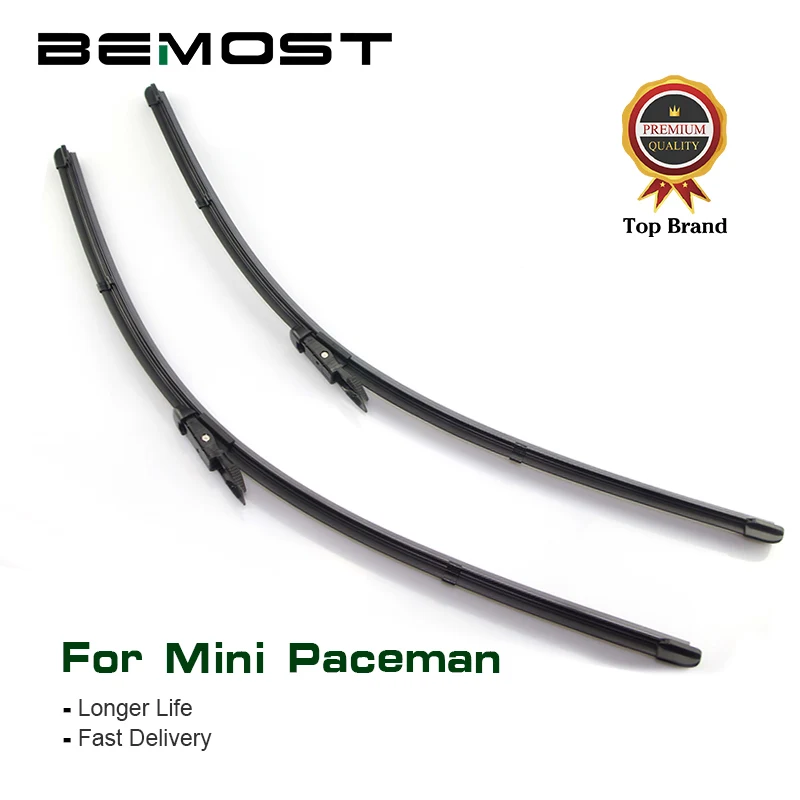 

BEMOST Car Front Windscreen Windshield Wiper Blades Natural Rubber For Mini Paceman R61 20"+19" 2013 2014 2015 Fit Pinch Tab Arm