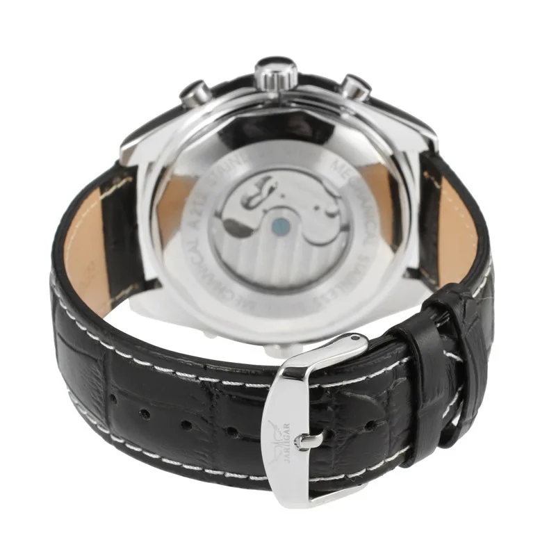 Мужские полностью автоматические механические часы Jaragar Tan Glass для досуга с