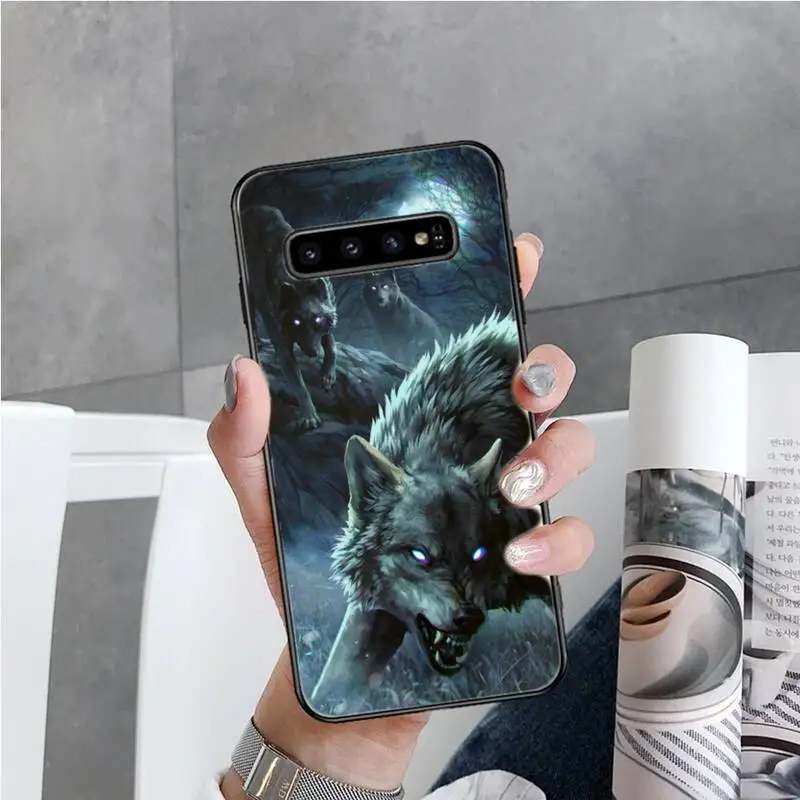 

Wolf painting animal Phone Case For Samsung S6 S7 edge S8 S9 S10 e plus A10 A50 A70 note8 J7 2017