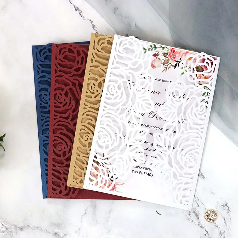 Открытка кружевная с розами в европейском стиле 100 шт. | Дом и сад