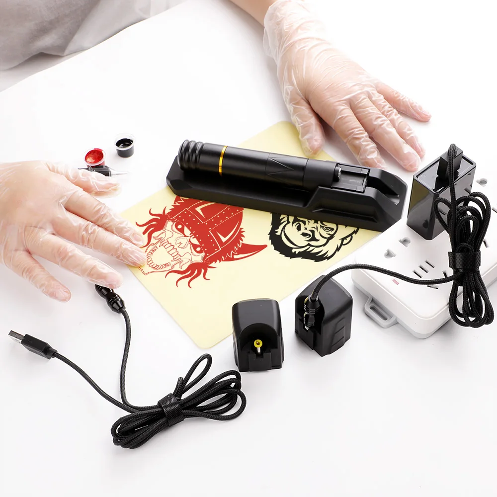 New Wireless Motor Tattoo Pen Tattoo Machine Motor Machine Tattoo Gun Wireless Tattoo Pen Permanent Tattoo Equipment Tools