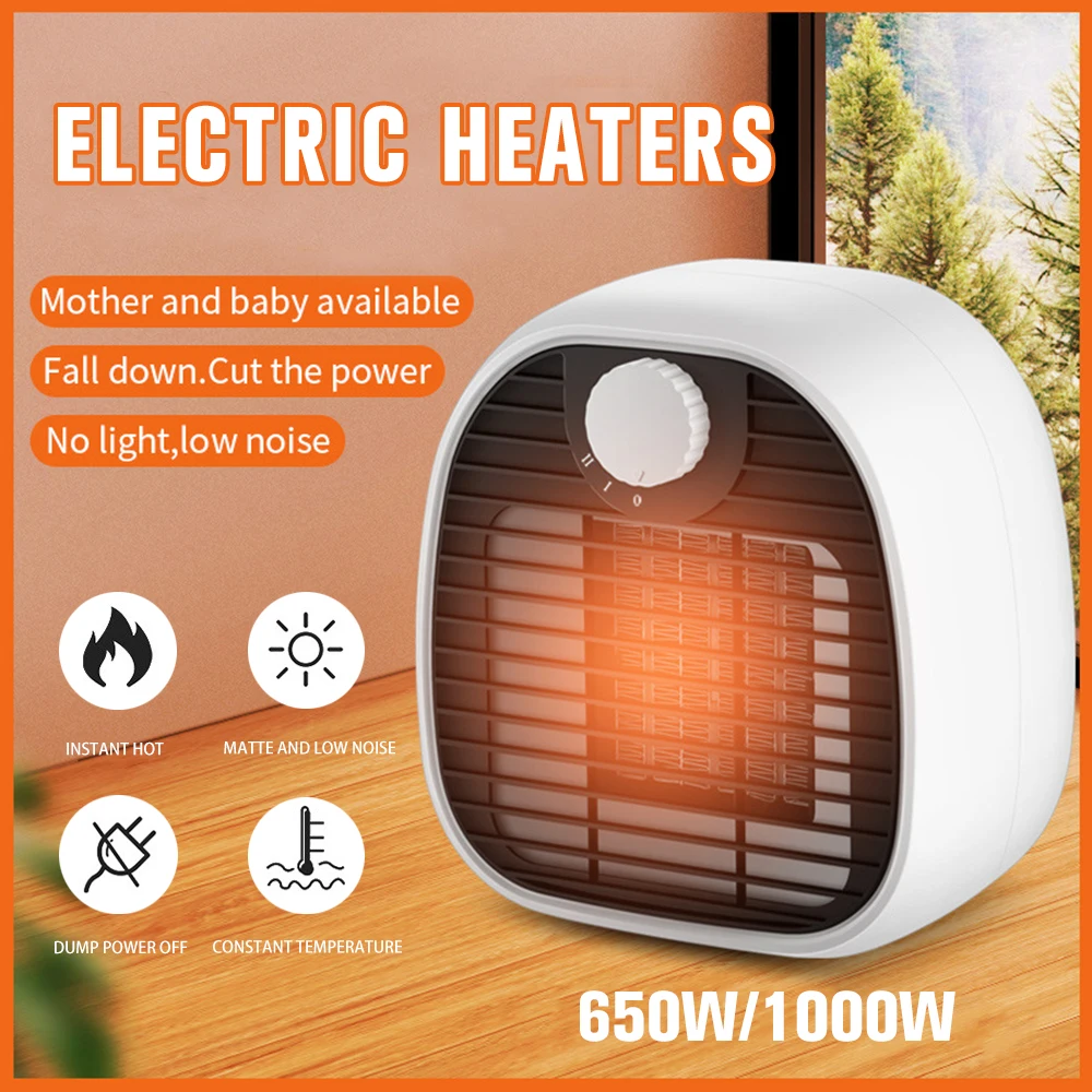 

Desktop Mini Heater Fan Safety Household Portable Electric Heater 3s Instant Heating PTC Air Fan Heater Winter Warmer Heating