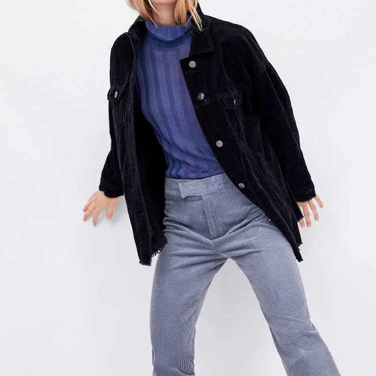 Женский европейский бойфренд Повседневный свободный вельветовый с длинным