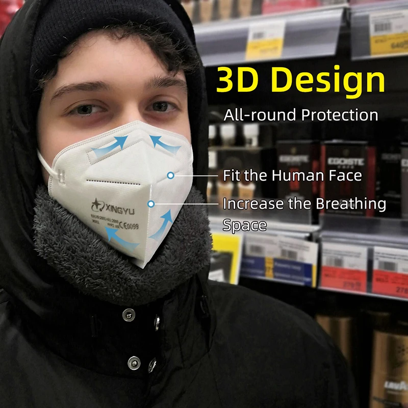 

FFP2 Masks CE Facial 2-100 pcs 5 Layers Face Mask Mouth Masks Mascarillas Breathable Anti-fog Prevent Flu Protective ffp2 masks