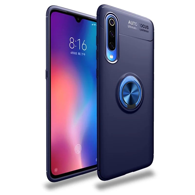 Blue ДЛЯ VIVO V17 Neo чехол с металлическим кольцом на палец Матовый Мягкий ТПУ силиконовый чехол на заднюю панель для VIVO Y7s S1 индийская версия IQOO Neo чехол для телефона - Цвет: Blue