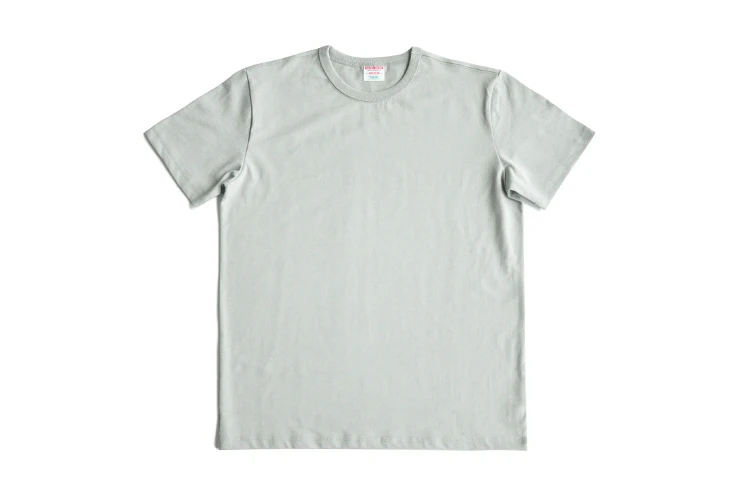 Light grey SauceZhan, трехигольчатая усиленная Мужская футболка, мужская летняя хлопковая Футболка с круглым вырезом, одноцветные футболки для мужчин, плотные, мягкие, не деформированные - Цвет: Light grey