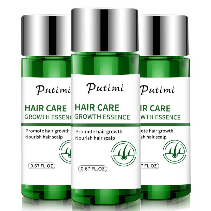 

Putimi Hair Growth Essence Hair Loss Dense Hair Fast Hair Growth Oil Grow Restoration Growing Serum Products for Women Men 20ml