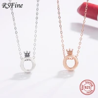 925 sterling silver crown necklace o letter athens queen pendant fine fashion jewelry for mother women wholesale european