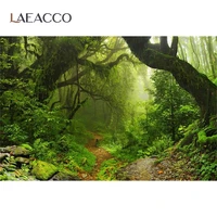 laeacco tropical rain forest tree green moss grass portrait photo backgrounds customized photography backdrops for photo studio