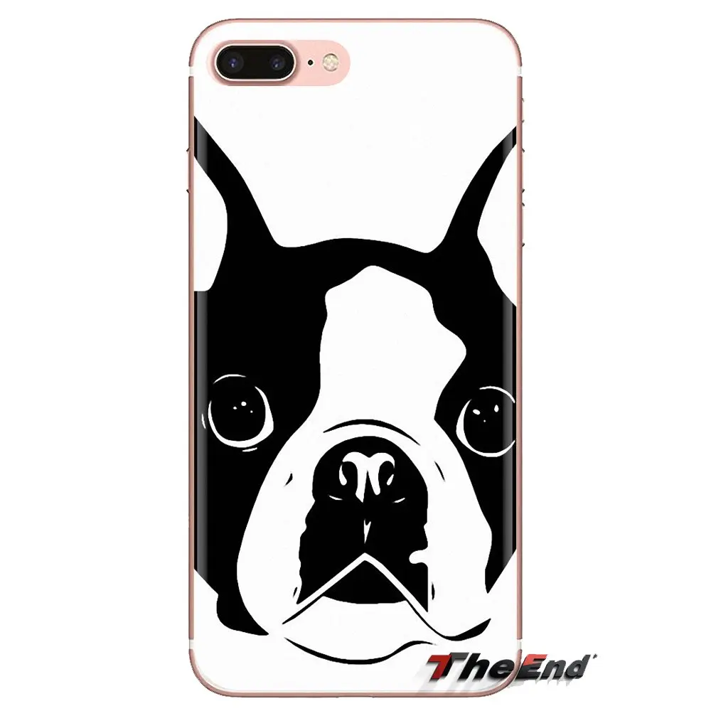 Прозрачный мягкий чехол для iPod Touch Apple iPhone 4 4s 5 5S SE 5C 6 6S 7 8 X XR XS Plus MAX Бостон-терьер