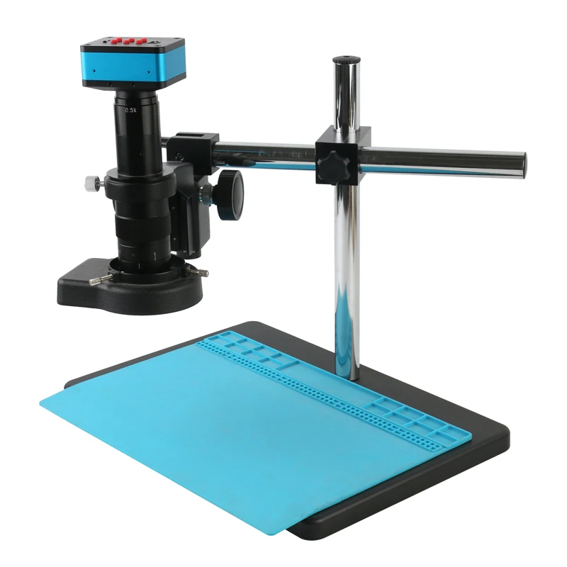 

4K 12MP UDH 2160P 1080P HDMI USB Digital Video Microscope Electronic Camera Table Stand 144 LED Light Real 4K No Lag