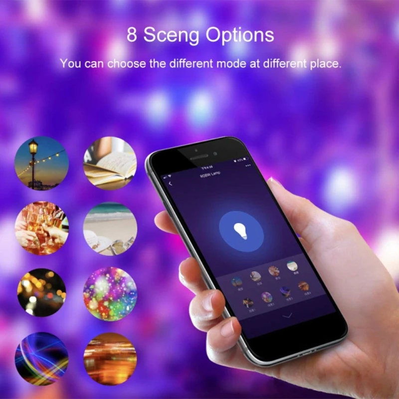 

GU10 Lamp Holder Smart Bulb Remote Voice Light Control Smart Bulb Full Color Changing Dimmable Smart WiFi Light Bulb