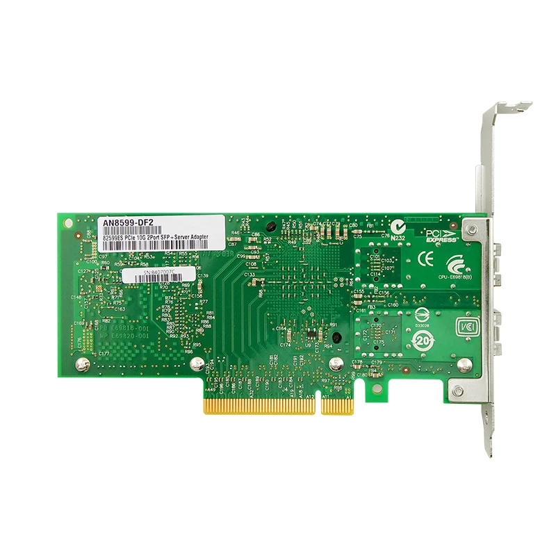 CEACENT AN8599-DF2 10 Гб PCI express Ethernet серверный адаптер волоконно-оптический двухпортовый Nic совместимый E10G41BTDA X520-DA2 82599