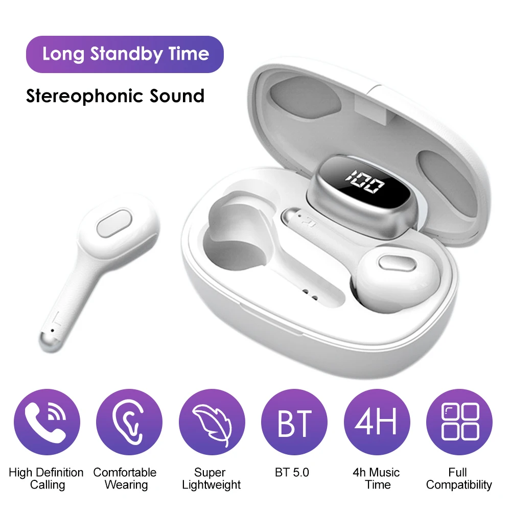 TWS наушники Bluetooth Type C T9S с микрофоном и поддержкой 5 0|Наушники гарнитуры| |