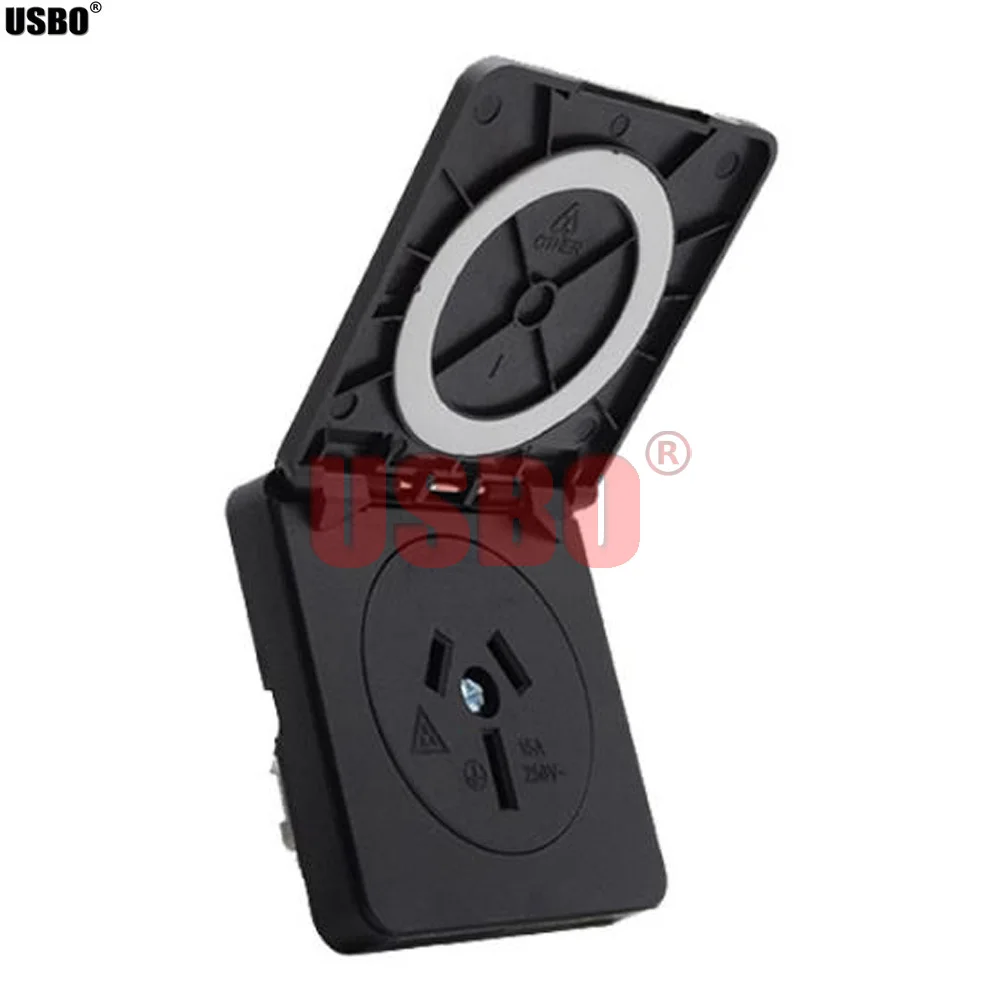 Черная водонепроницаемая розетка стандарта Австралии класс защиты IP44 15A 250 В|ac power