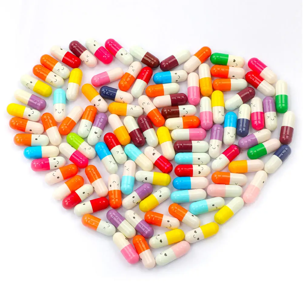 50 шт мини любовь таблетки с рулон Бумага пустой сообщение заметки в бутылке