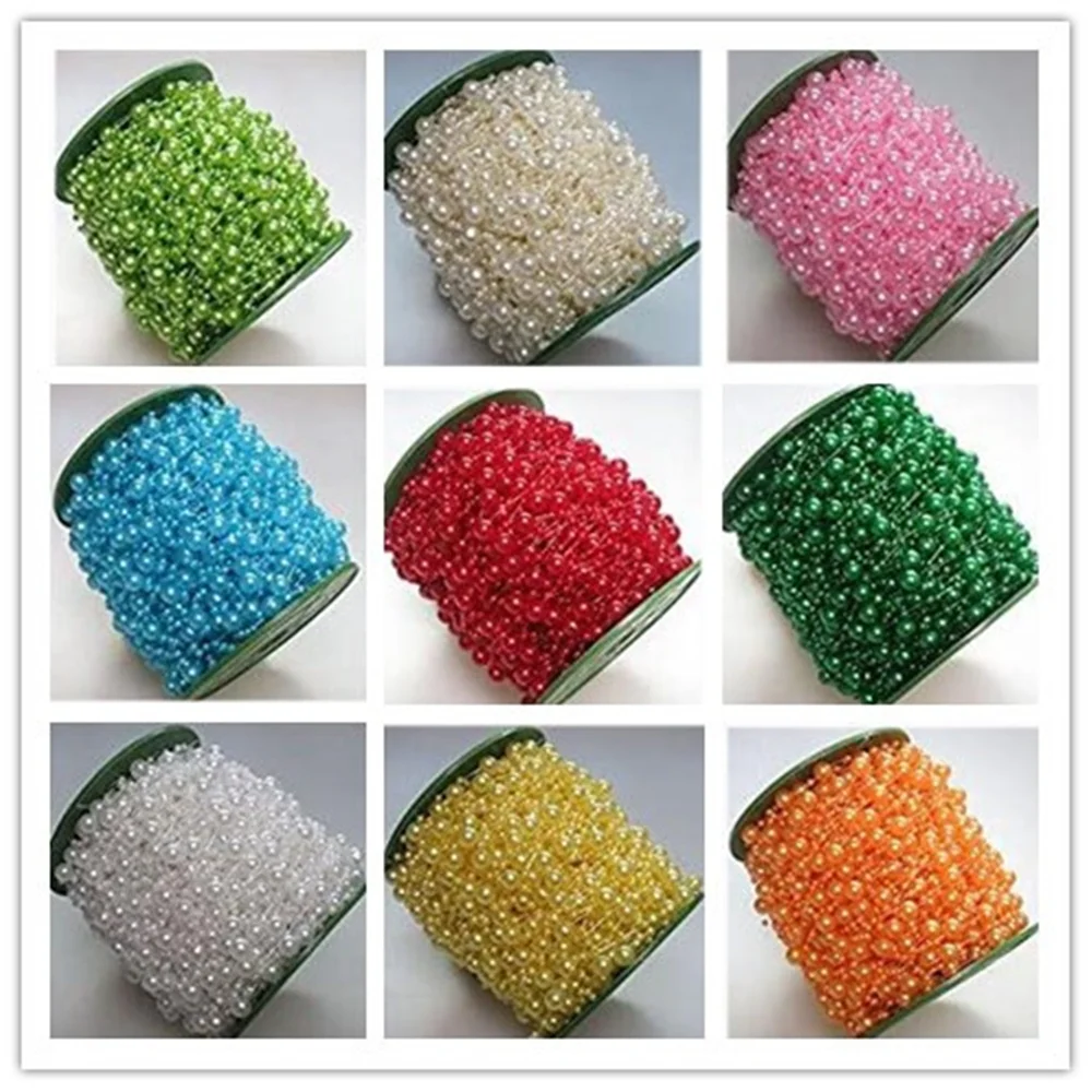 5 метров лески искусственный Жемчужная Нить бусы гирлянды с цветами на свадьбу