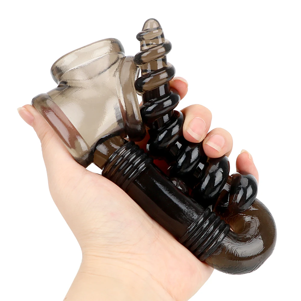 Анальная пробка OLO силиконовая кольцо на член для массажа простаты стимулятор