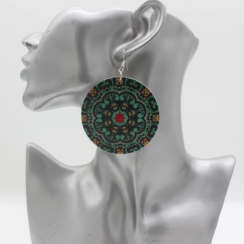 Деревянные серьги-подвески в этническом стиле | Украшения и аксессуары