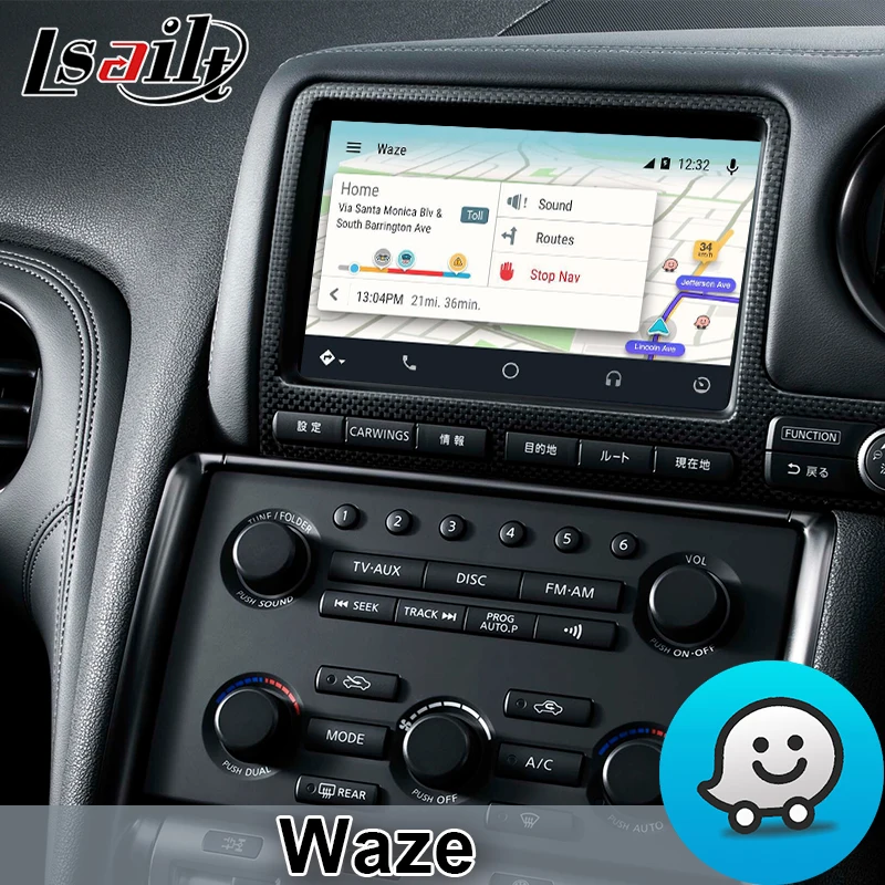 Lsailt Android 7,1 Автомобильный gps навигатор видео интерфейс для 2008- года Nissan GTR GT-R