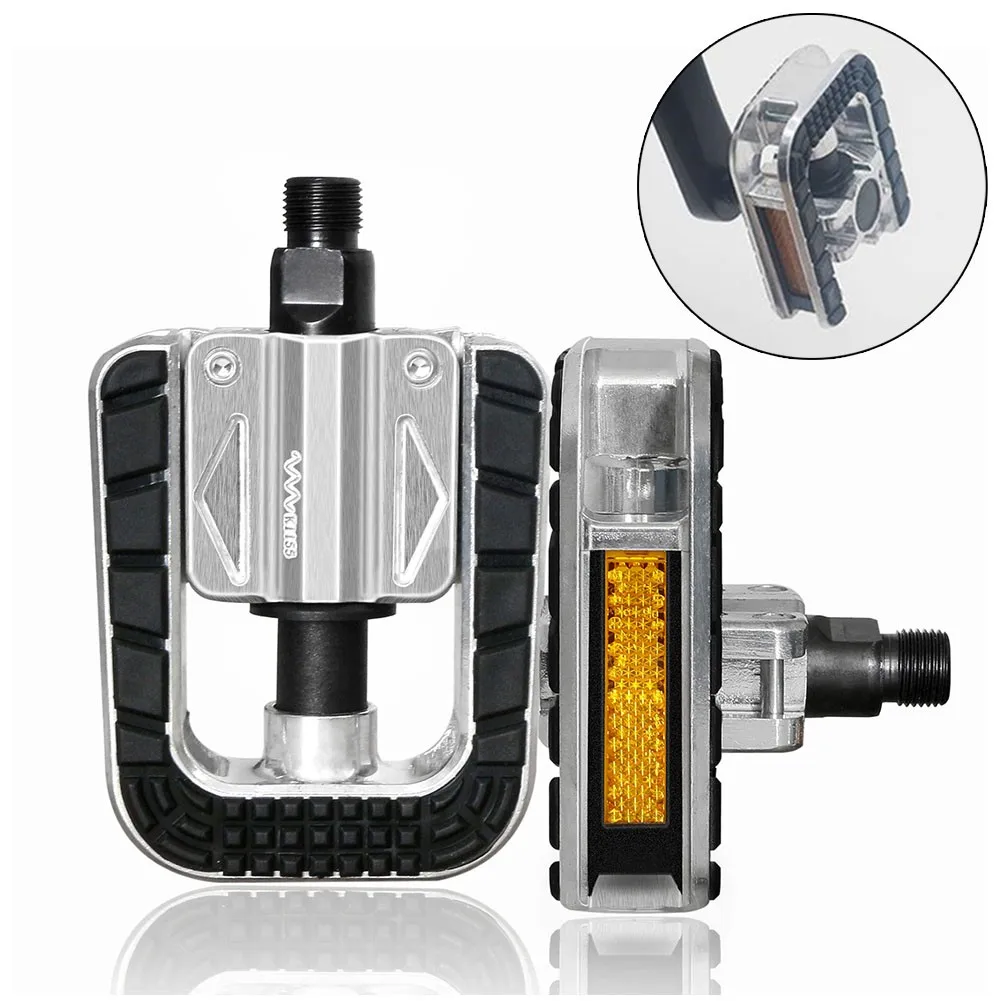 

High Quality Folding Bicycle Pedals Universal Non-Slip Bike Folding Pedals For14mm (9/16) Thread Cycling Spare Parts Accessories