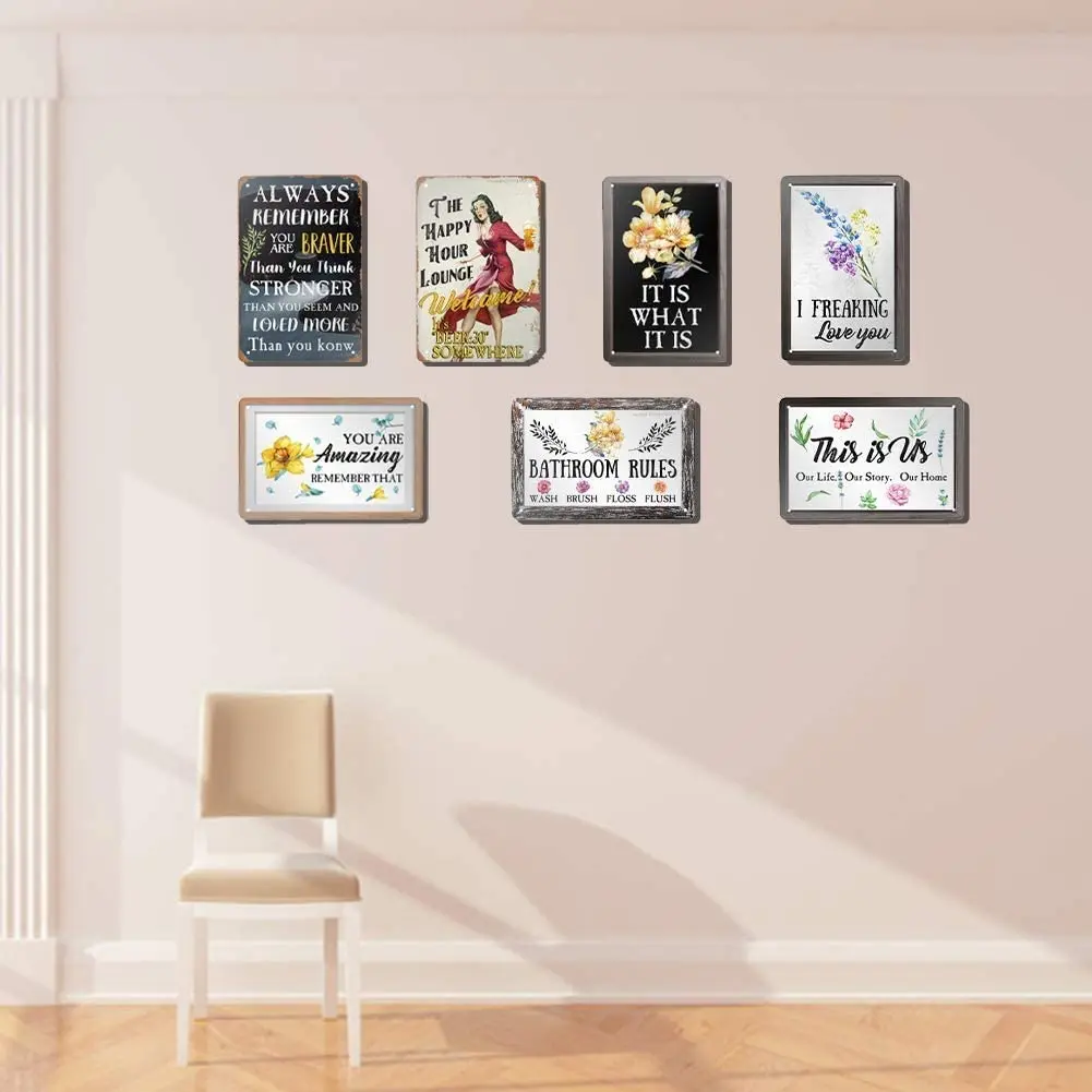 

Into The Garden I Go to Lose My Mind Painting Metal Plate Vintage Coffee Wall Coffee Bar Decor Metal Sign 12x16 inch