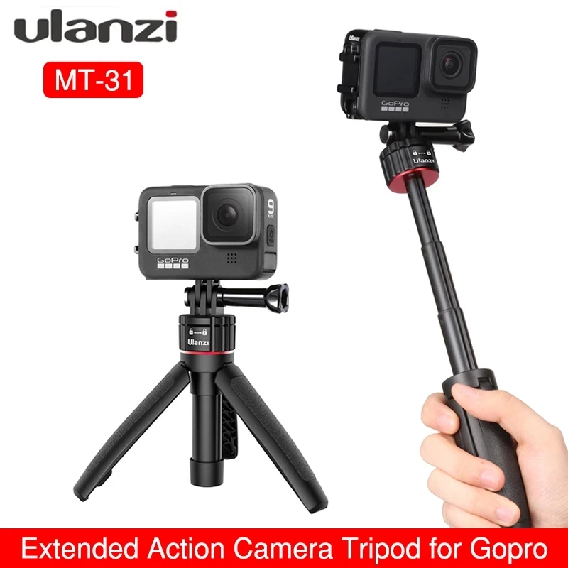 

Ulanzi MT-31 Mini Tripod Magnetic Quick Switch Extend Gopro Vlog Tripod For Gopro 10 9 8 7 6 Max Osmo Action Camera Accessories