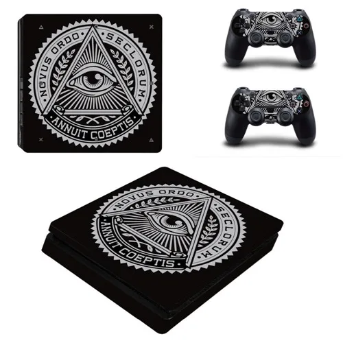8 Мужская футболка с принтом пиццы PS4 тонкая наклейка на кожу для консоли playstation 4 и 2 контроллера для DualShock 4 PS4 тонкая наклейка на кожу s - Цвет: 8