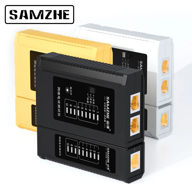 SAMZHE ручная версия сетевого кабеля тестер детектор RJ45 RJ11 RJ12 Cat6 Cat5 Lan кабель
