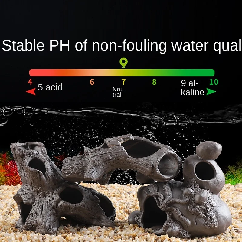 

Fish tank landscaping hiding hole spawning tank fish and shrimp hiding house Aquarium decoration fish tank accessories