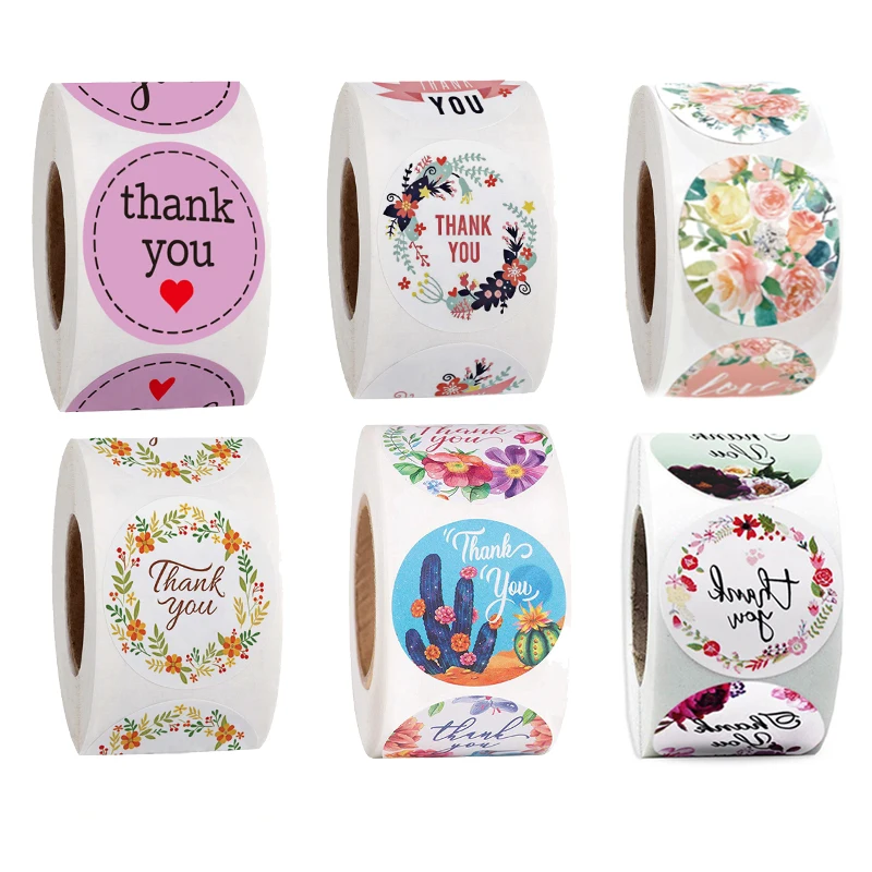 

Gift Sealing Stickers 500pcs Thank you Love Design Diary Scrapbooking Stickers Festival Birthday Party Gift Decorations Labels