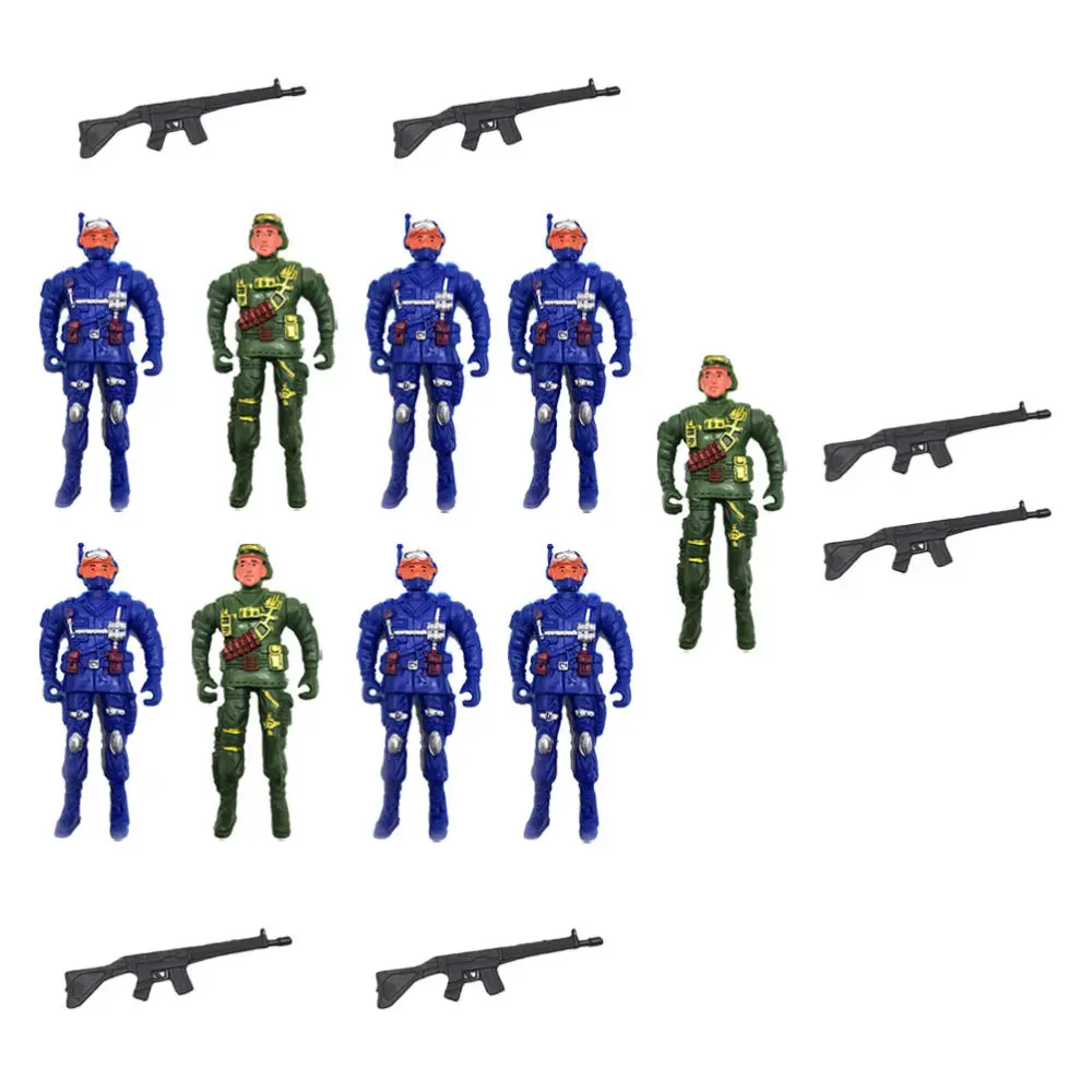 

9pcs Soldier Figure Toys Soldier Mold Kids Toys with 6pcs Weapons for Boys