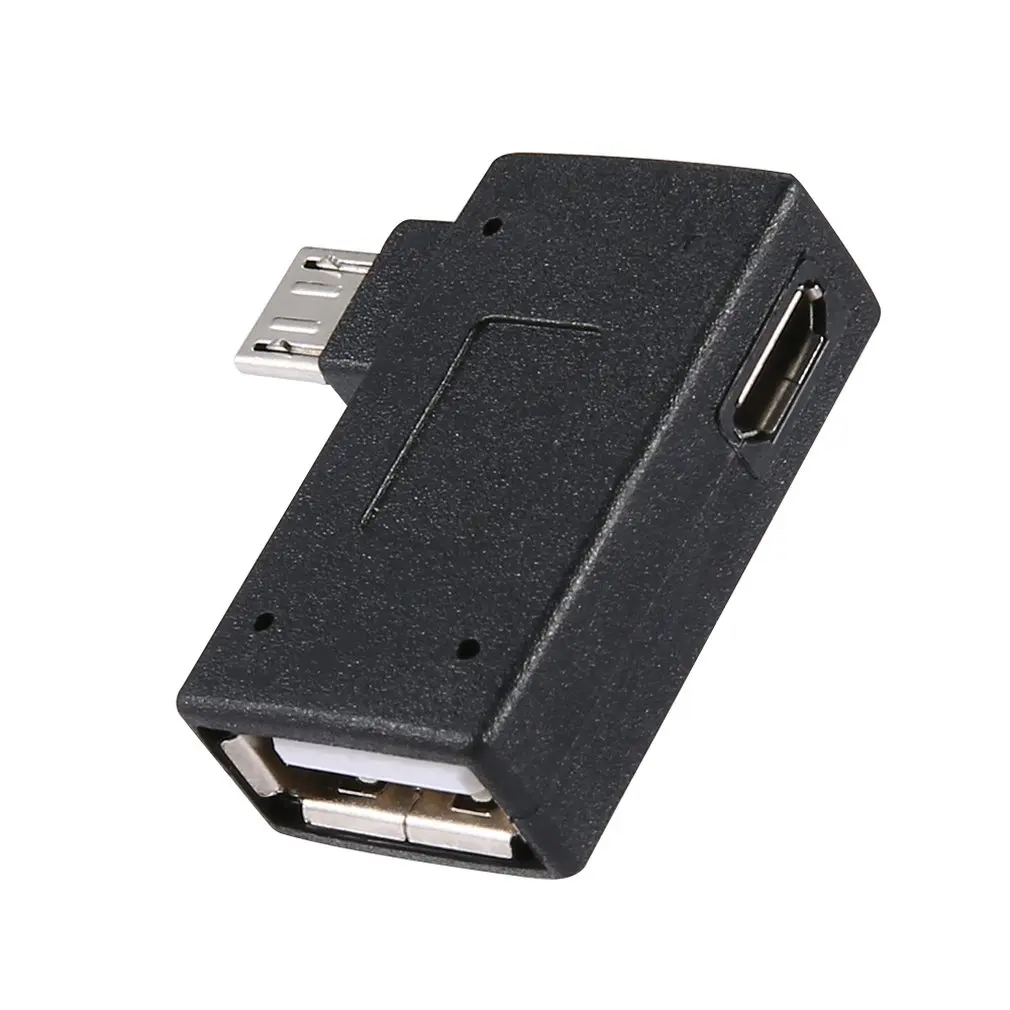 Микро-адаптер USB 2 0 мама-папа Micro OTG источник питания 2018 порт 90 градусов левый