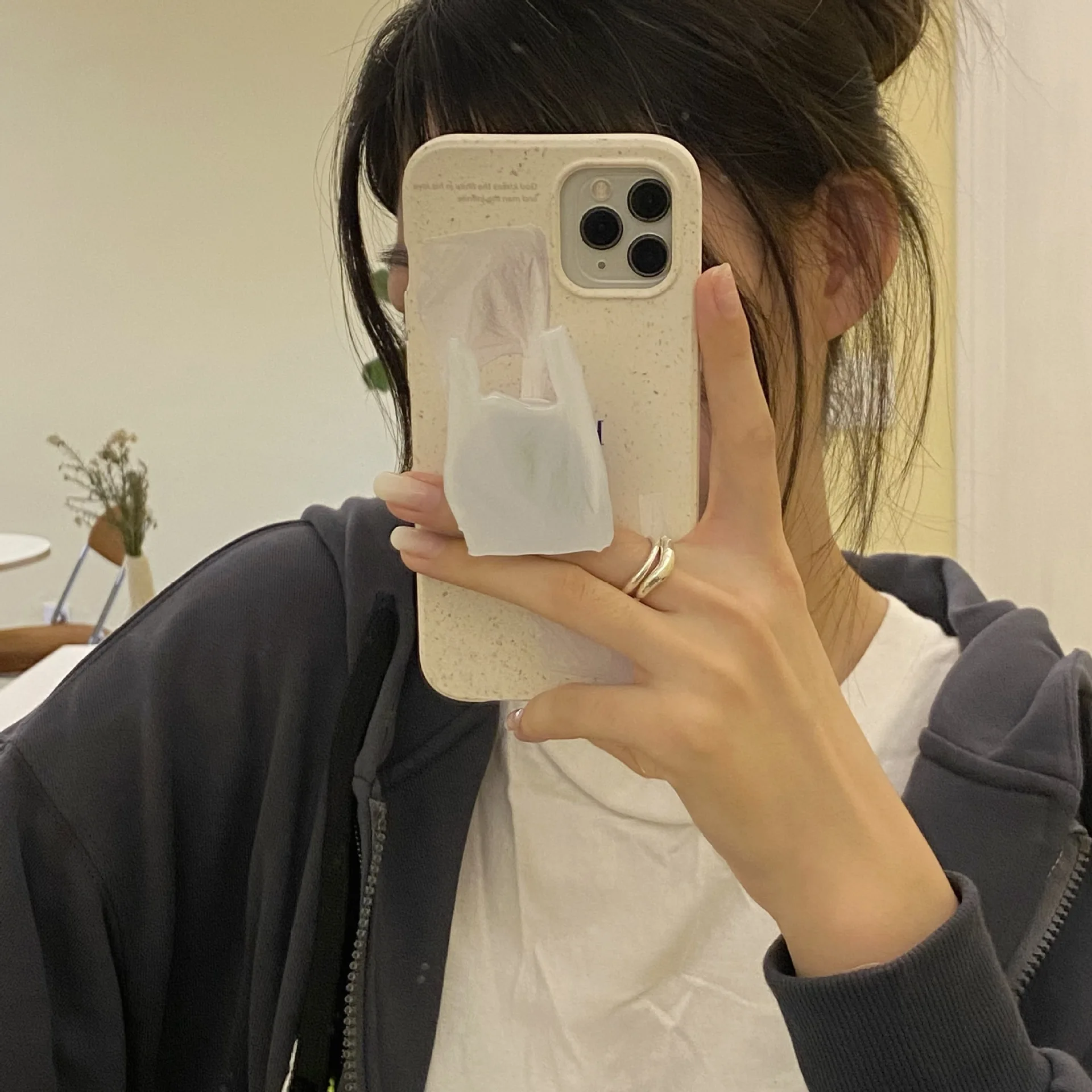 Корейская пластиковая сумка для покупок держатель смартфона ручка кронштейн